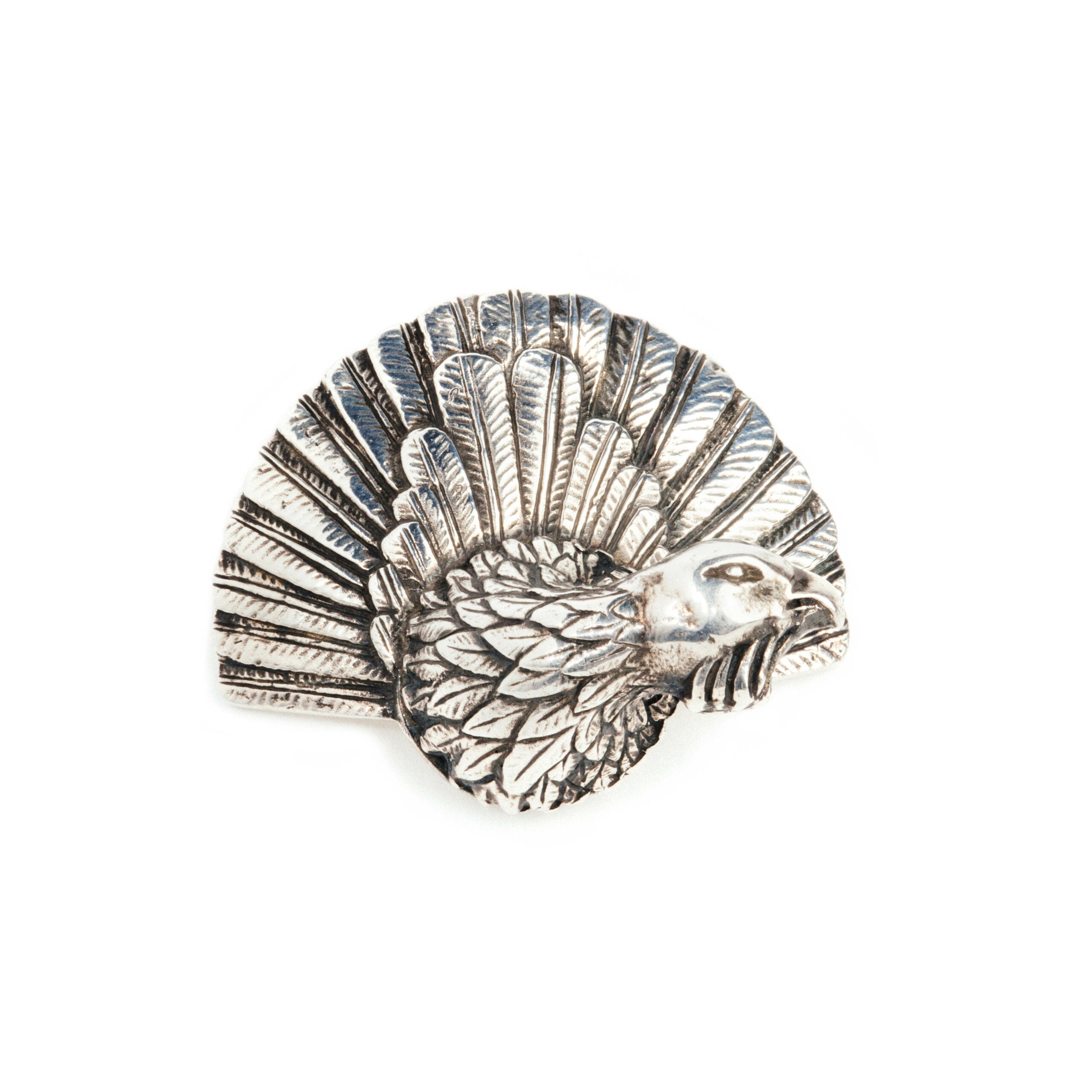 AUERHAHN 4 Auerhahn Brosche in Sterlingsilber.