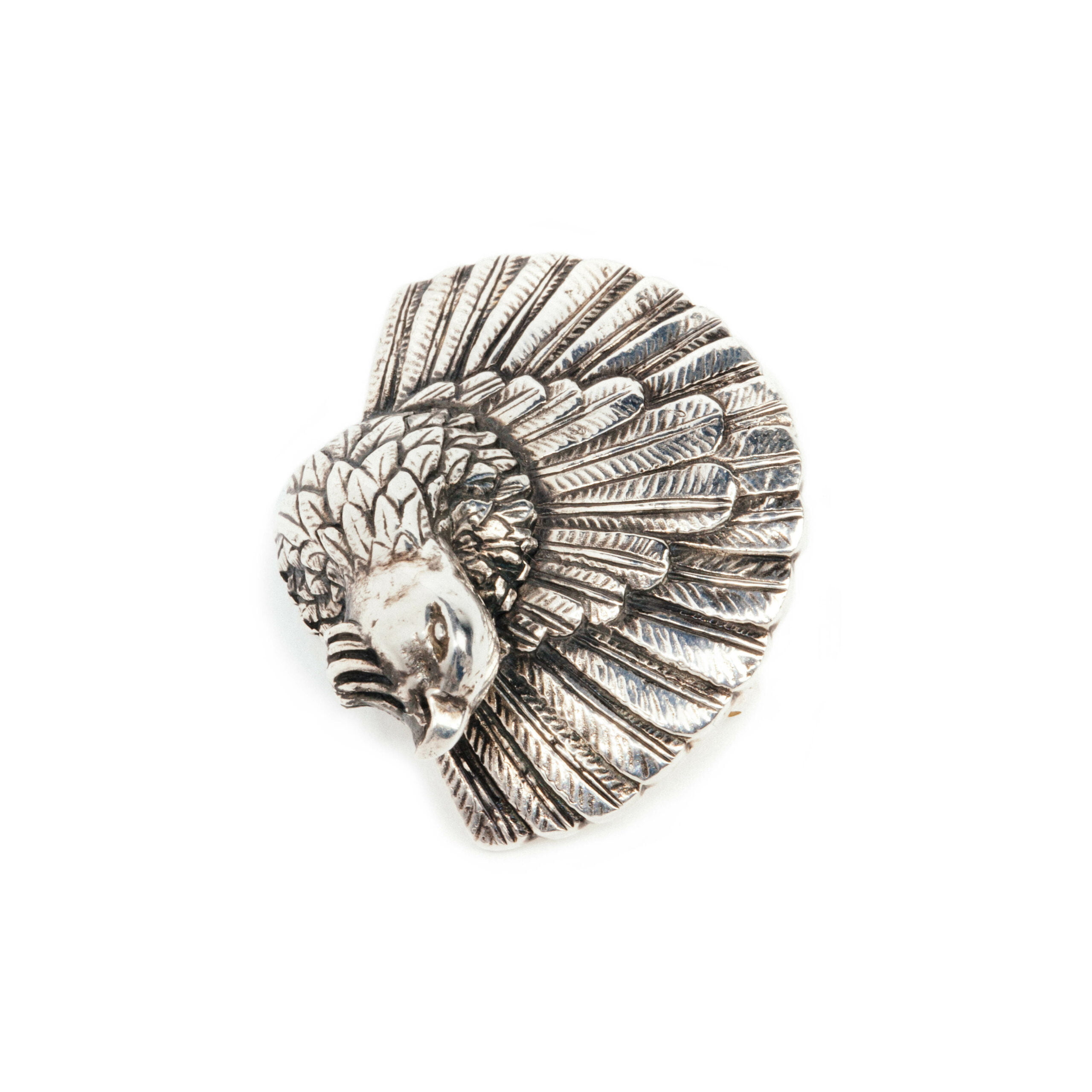 AUERHAHN 6 Sterlingsilber Auerhahn Brosche.