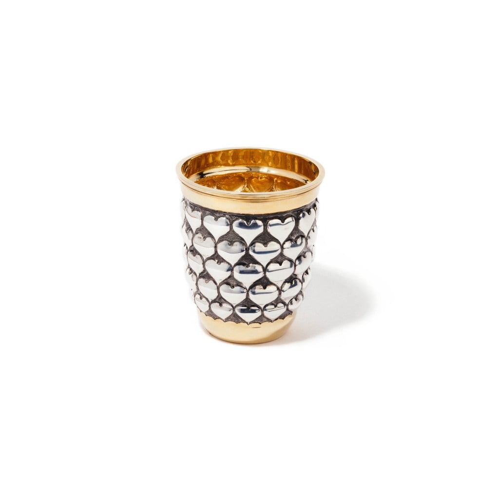 HERZEN 4 Herzenbecher in Sterlingsilber.