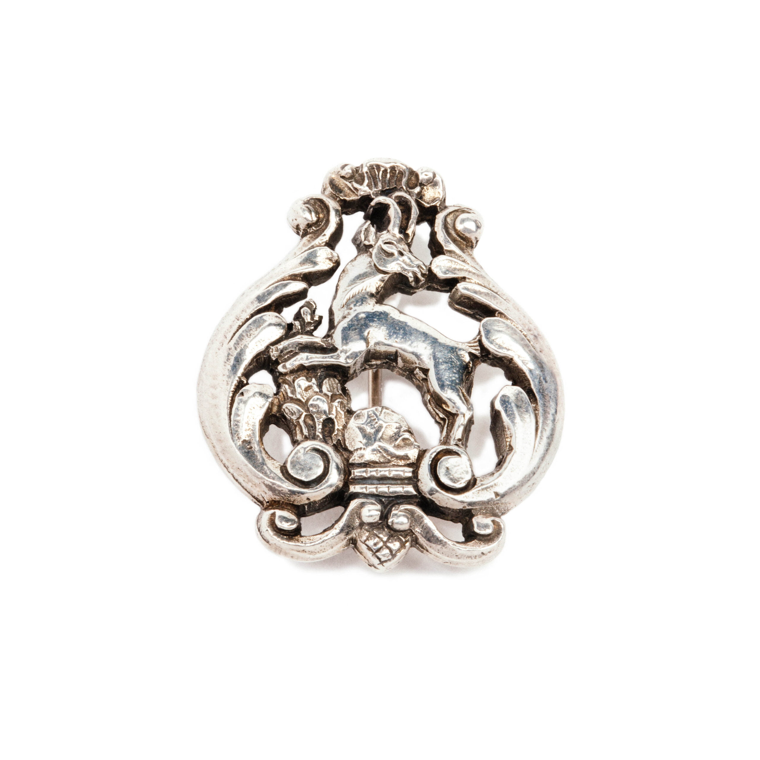 Gams 4 Gams Brosche in Sterlingsilber.