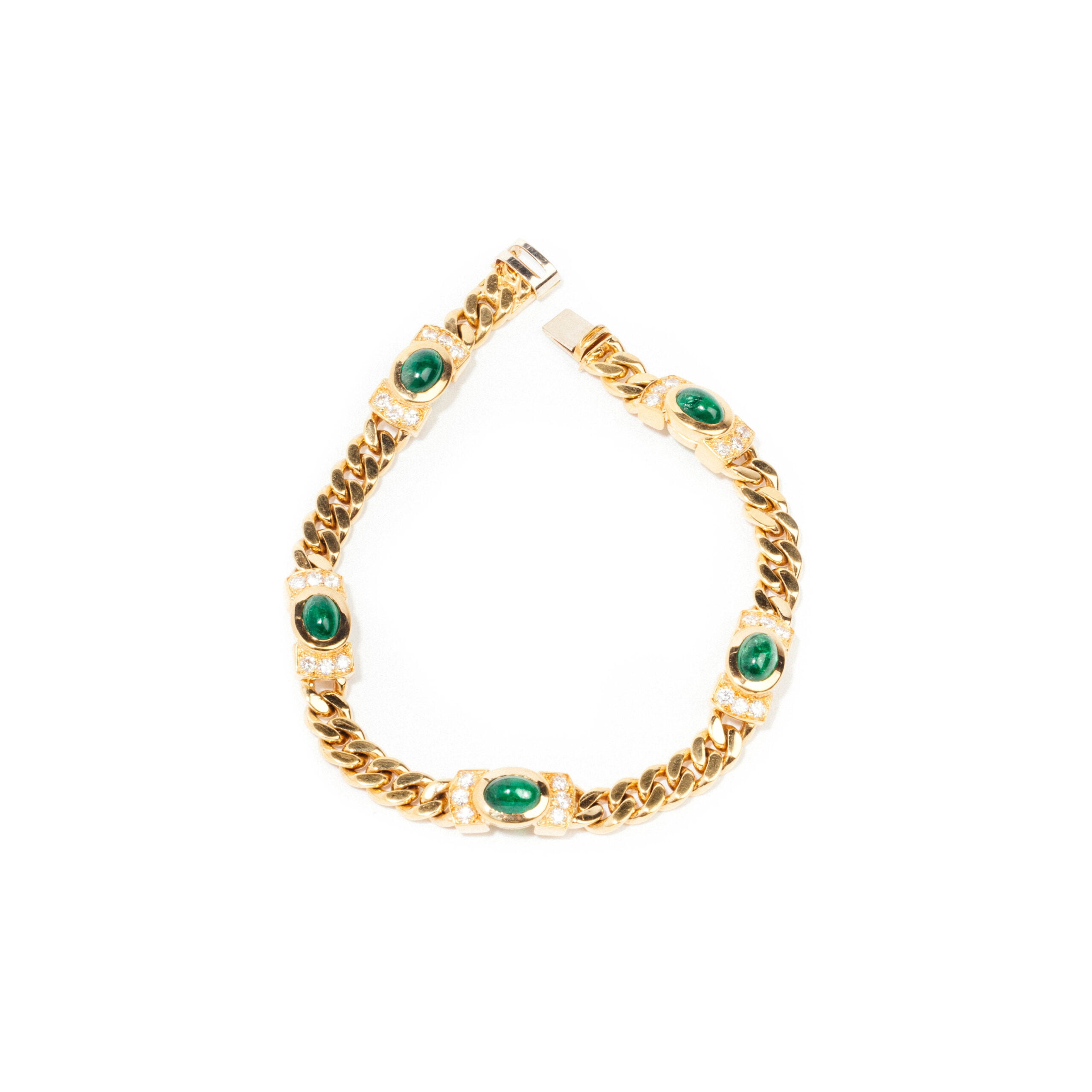 SMARAGD & BRILLANT 4 Armband mit Smaragden und Brillanten.