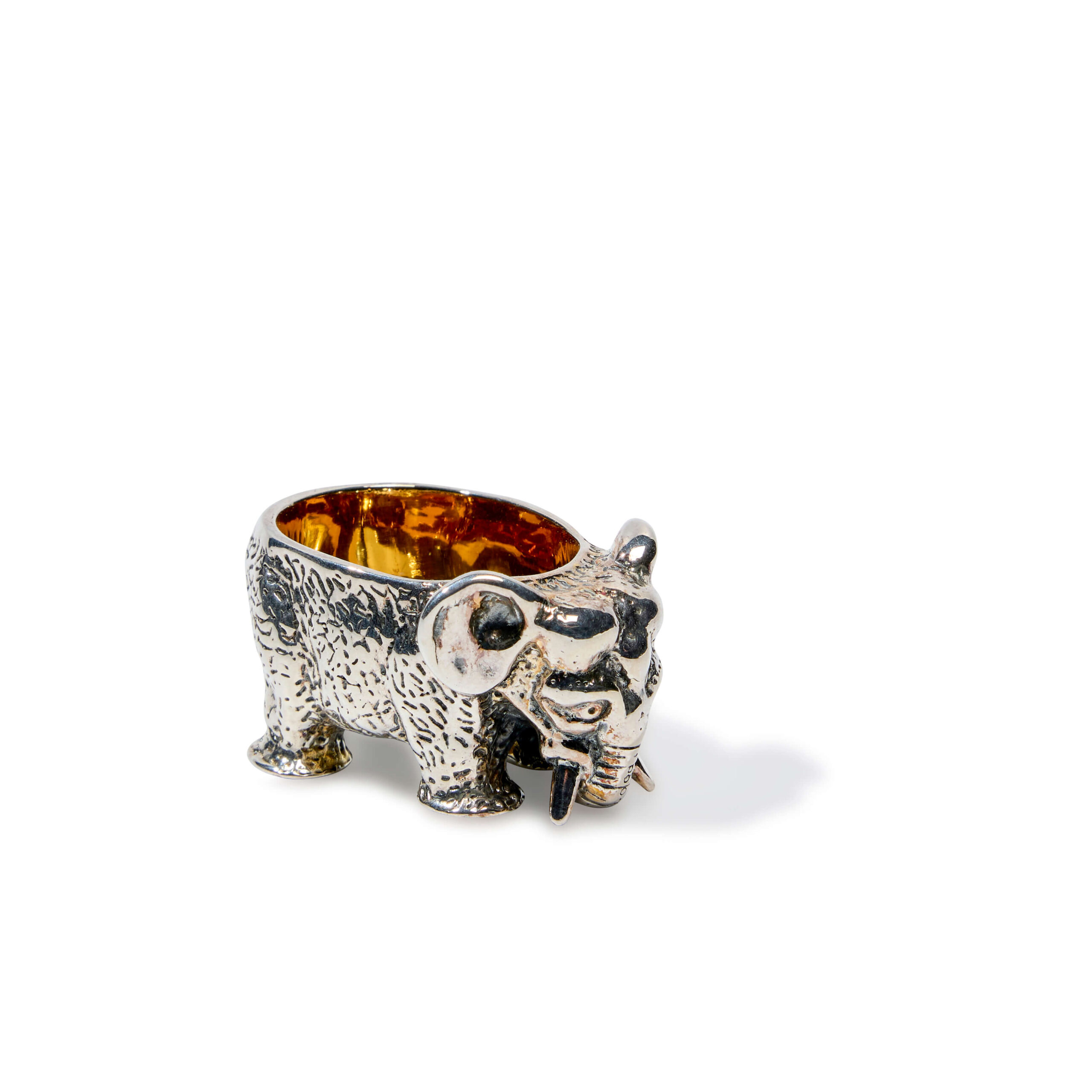 SALZELEFANT 6 Salzelafant Schüssel in Sterlingsilber.