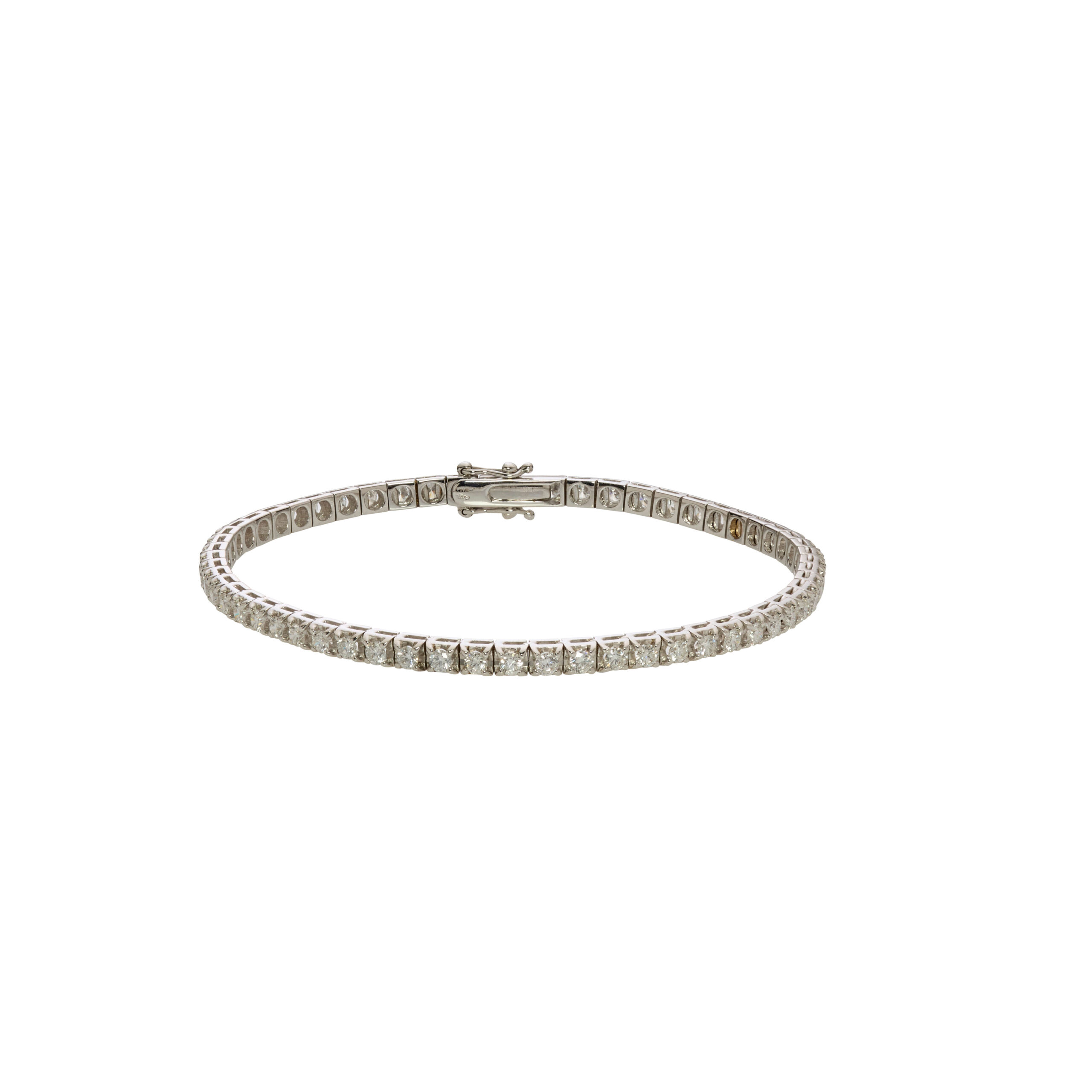 RIVIERE MEDIUM 4 Tennisarmband in Weißgold.