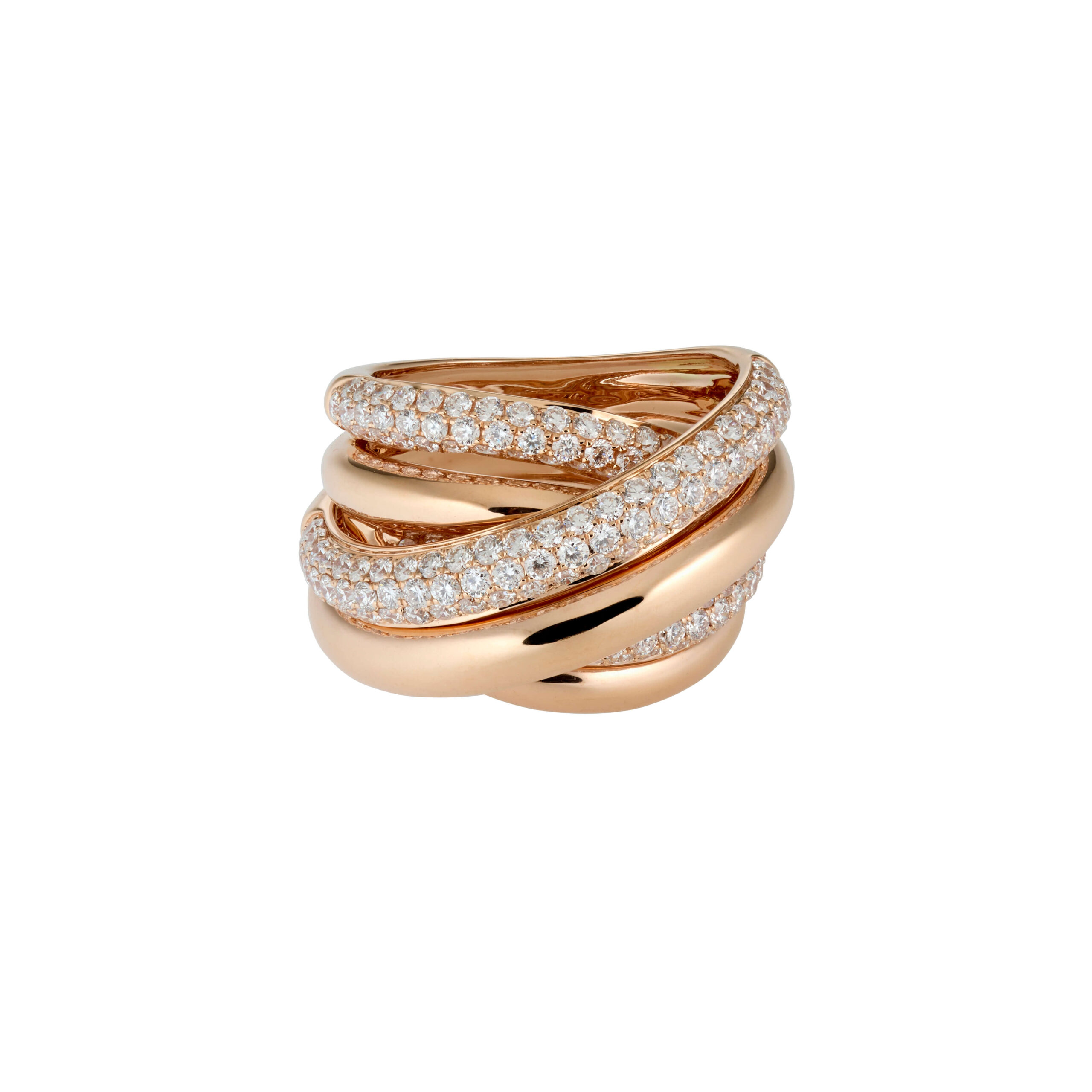 PAVÉ BRILLANT 4 Brillanten Ring Pave in Roségold.