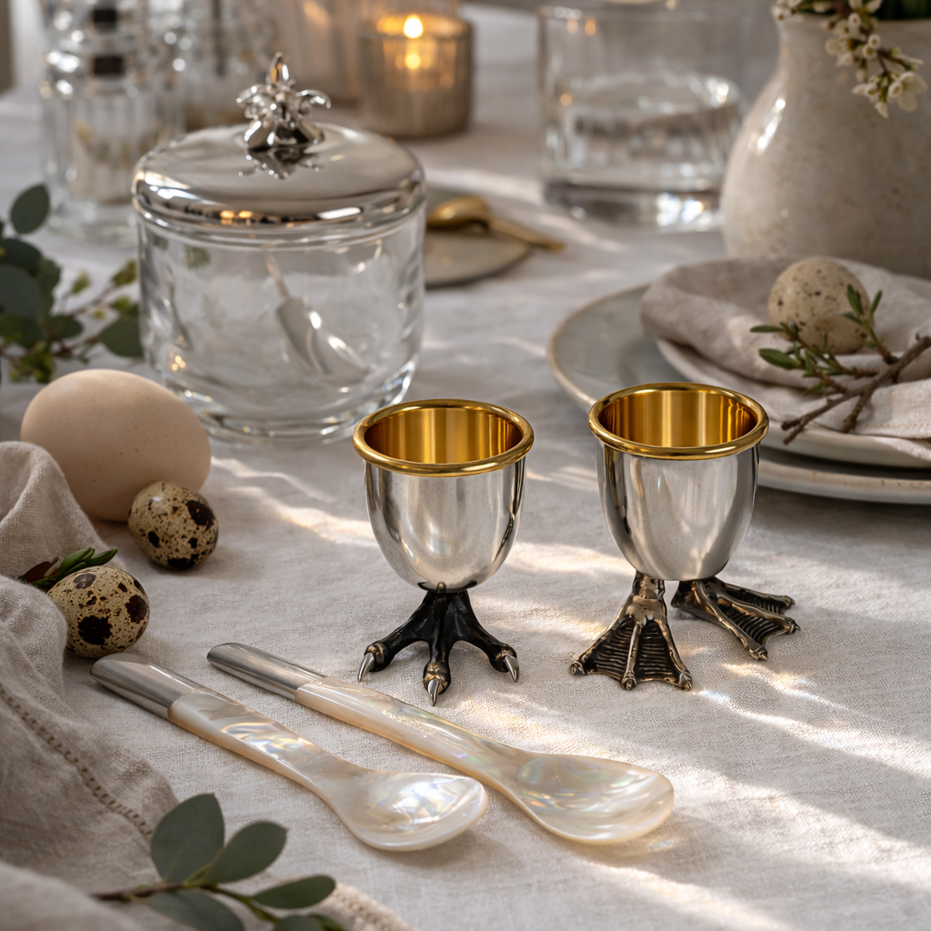 Eierbecher in Sterlingsilber von Juwelier Heiden.