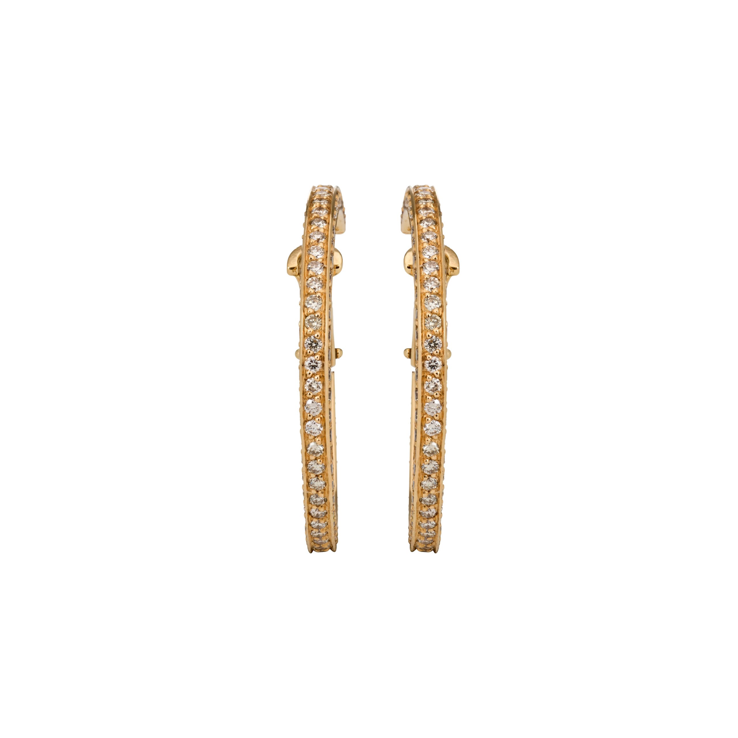 CREOLEN BRILLANT GROSS 5 Creolen in Roségold mit Brillanten.