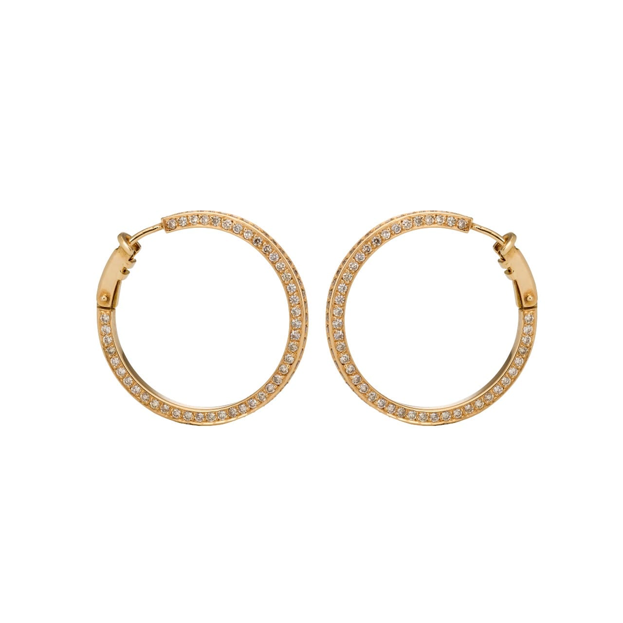 CREOLEN BRILLANT GROSS 4 Creolen mit Brillanten in Roségold.