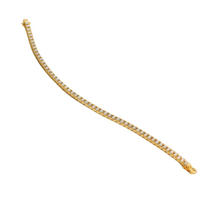 Tennis Bracelett in Gold mit Brillanten.