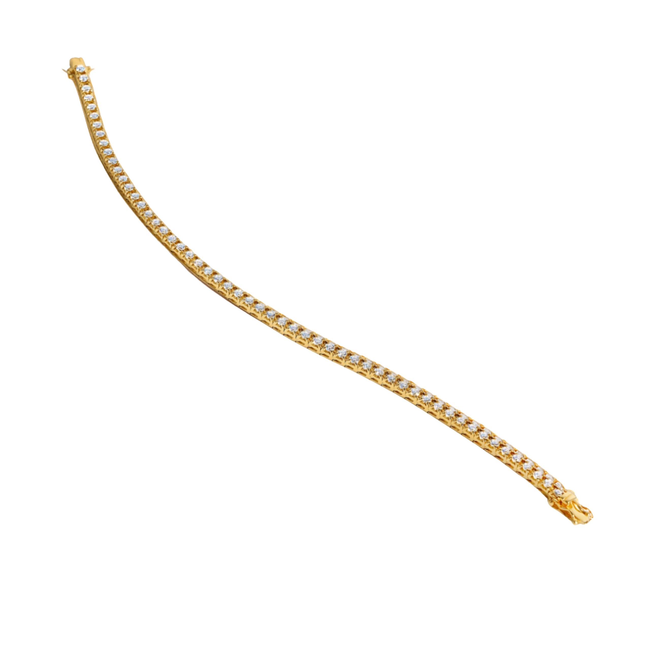 RIVIERE GOLD 5 Tennis Bracelett in Gold mit Brillanten.