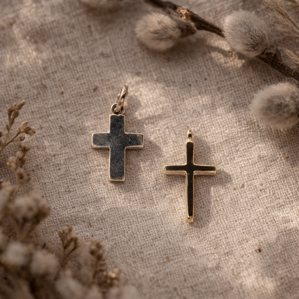 Das perfekte Ostergeschenk für Ihre Liebsten. Kreuz Anhänger von Juwelier Heiden.